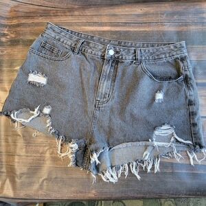 Distressed Jean Shorts